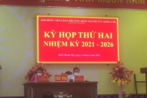 HĐND phường Hoài Thanh Tây: kỳ họp thứ hai, NK 2021-2026