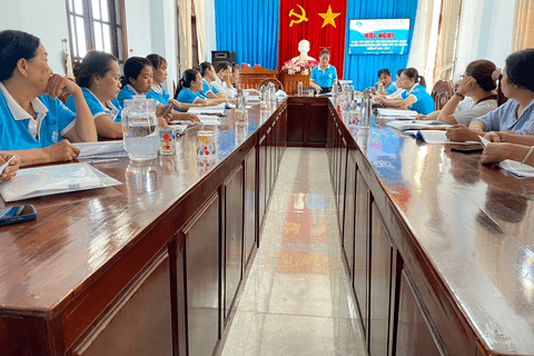 HỘI LHPN PHƯỜNG HOÀI THANH TÂY TỔ CHỨC SƠ KẾT GIỮA NHIỆM KỲ THỰC HIỆN NGHỊ QUYẾT ĐẠI HỘI PHỤ NỮ PHƯỜNG  LẦN THỨ XXV, NHIỆM KỲ 2021-2026