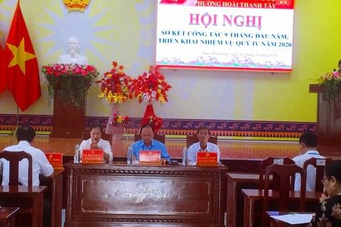 Đảng ủy phường Hoài Thanh Tây: Sơ kết công tác 9 tháng đầu năm và triển khai nhiệm vụ quý IV/2020